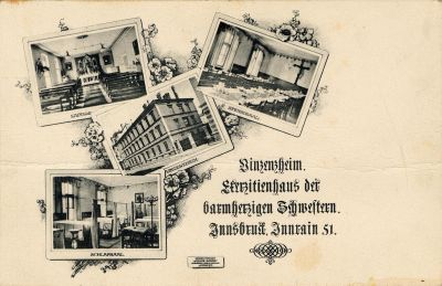 Das Vinzenzheim auf einer Postkarte aus der Zeit der Jahrhundertwende.